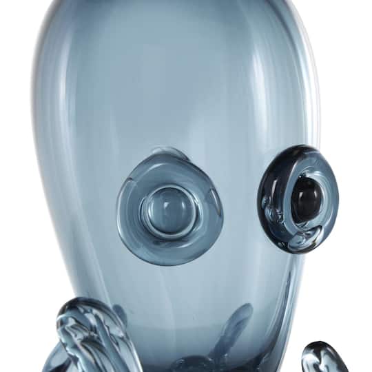8.5" Blue Ombre Glass Octopus Sculpture
